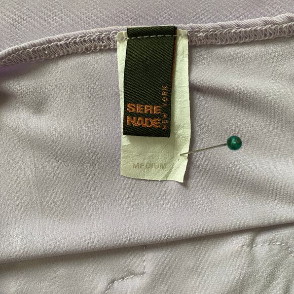 Y2k Lace Trim Cami top Sz M Lavender Stretch Fabric V Neckline Spaghetti Straps - Picture 8 of 12